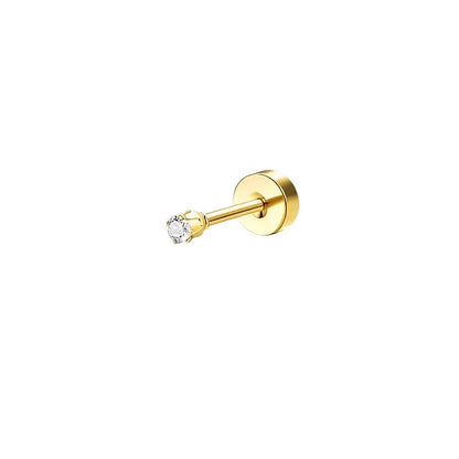 Stainless Steel Earrings For Sensitive Ears Slim Flat Back - Smarsty