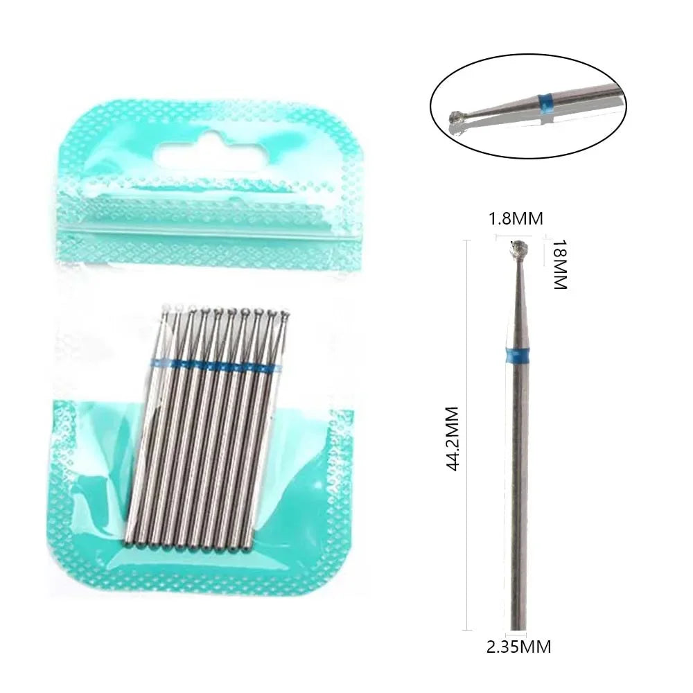 10 Piece Diamond Nail Drill Bit Set for Perfect Manicures - Smarsty