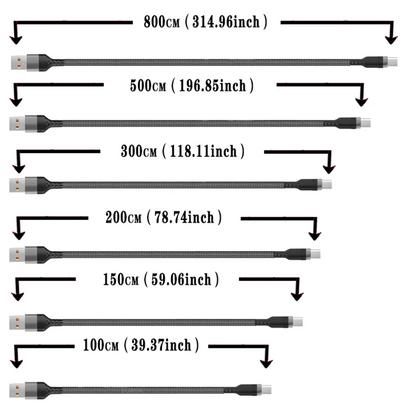 USB TYPE C Fast Charge Cable Android Micro USB line USB to LIGHTNING Extend Charging Cable for iPhone 14 Xiaomi OnePlus Samsung