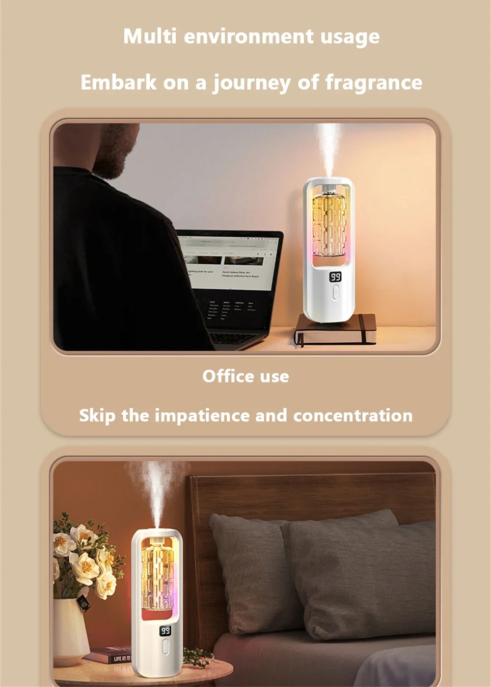 Aroma Diffuser Humidifier for Relaxing Aromatherapy - Smarsty