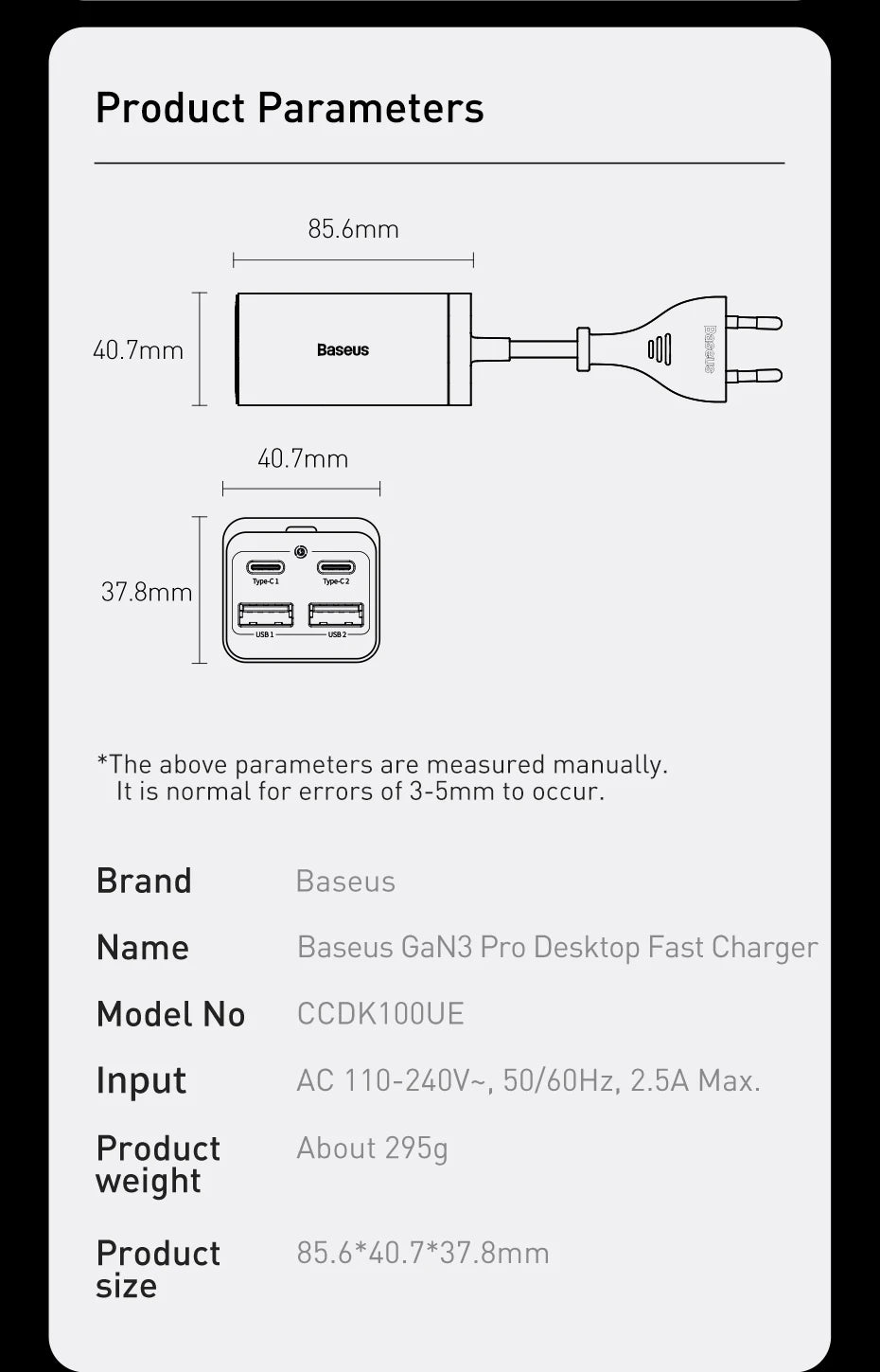 GaN3 Desktop Charger 100W 65W USB C PD Multiport Charger - Smarsty