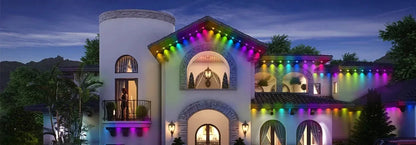300FT 180LED Permanent Eaves LED Lights Outdoor Waterproof RGB String Lights DIY Scene Christmas Birthday Holiday Party Lighting