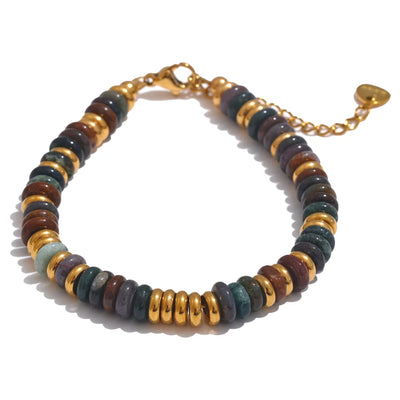Colorful Natural Stone Beads Waterproof Bracelet for Women - Smarsty
