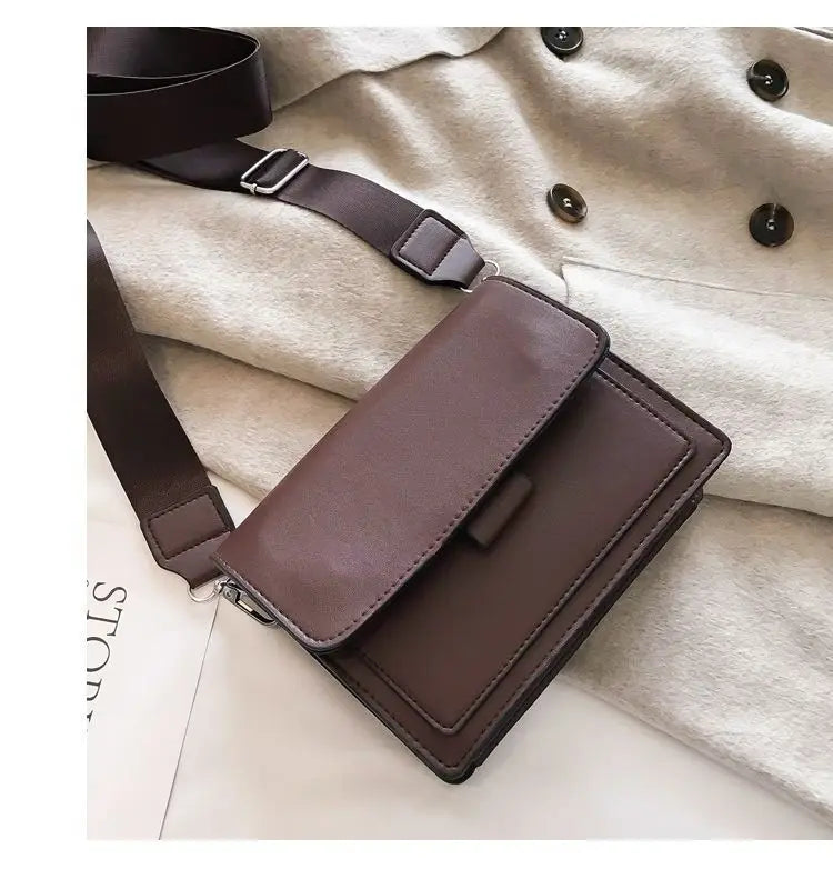 PU Leather Crossbody Bag For Women Travel Friendly Flap - Smarsty