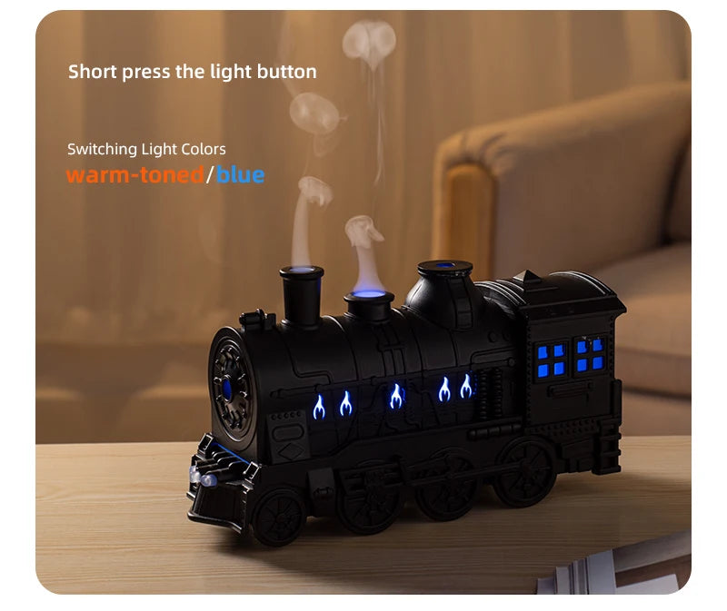 Ship Train Shape Ultrasonic Humidifier With Colorful Lights - Smarsty