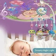 Musical Baby Crib Mobile with Lights Music Projection for Infants Remote Control Crib Toys for Newborn Baby Mobile for Crib Toys - Smarsty