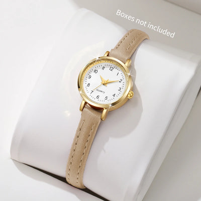 Fashionable Women's Quartz Watch with Leather Band - Smarsty