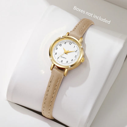 Fashionable Women's Quartz Watch with Leather Band - Smarsty