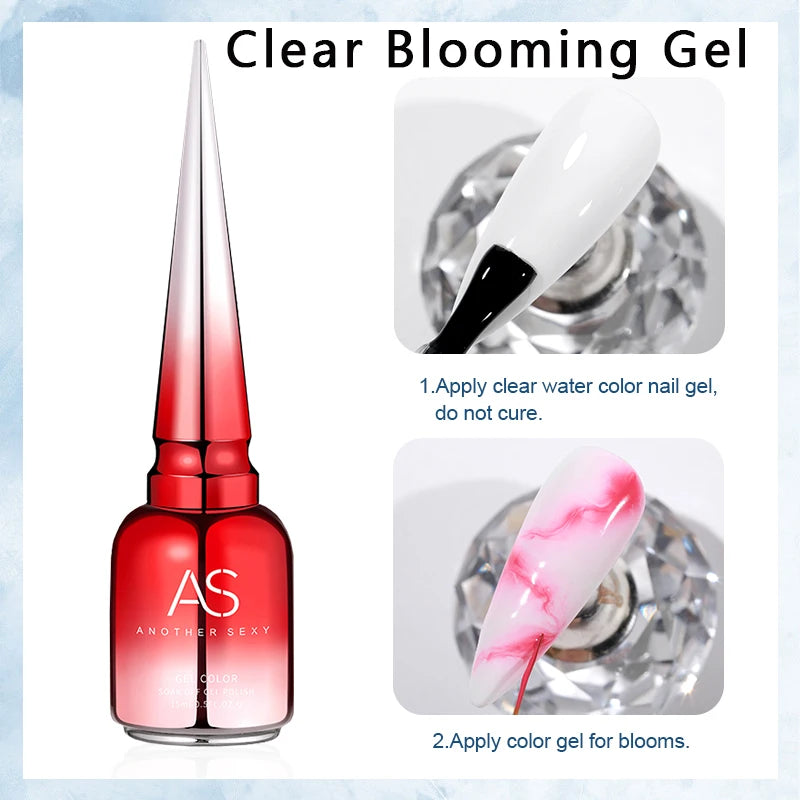 AS Clear Blooming Gel Polish for Stunning Marble Effects - Smarsty