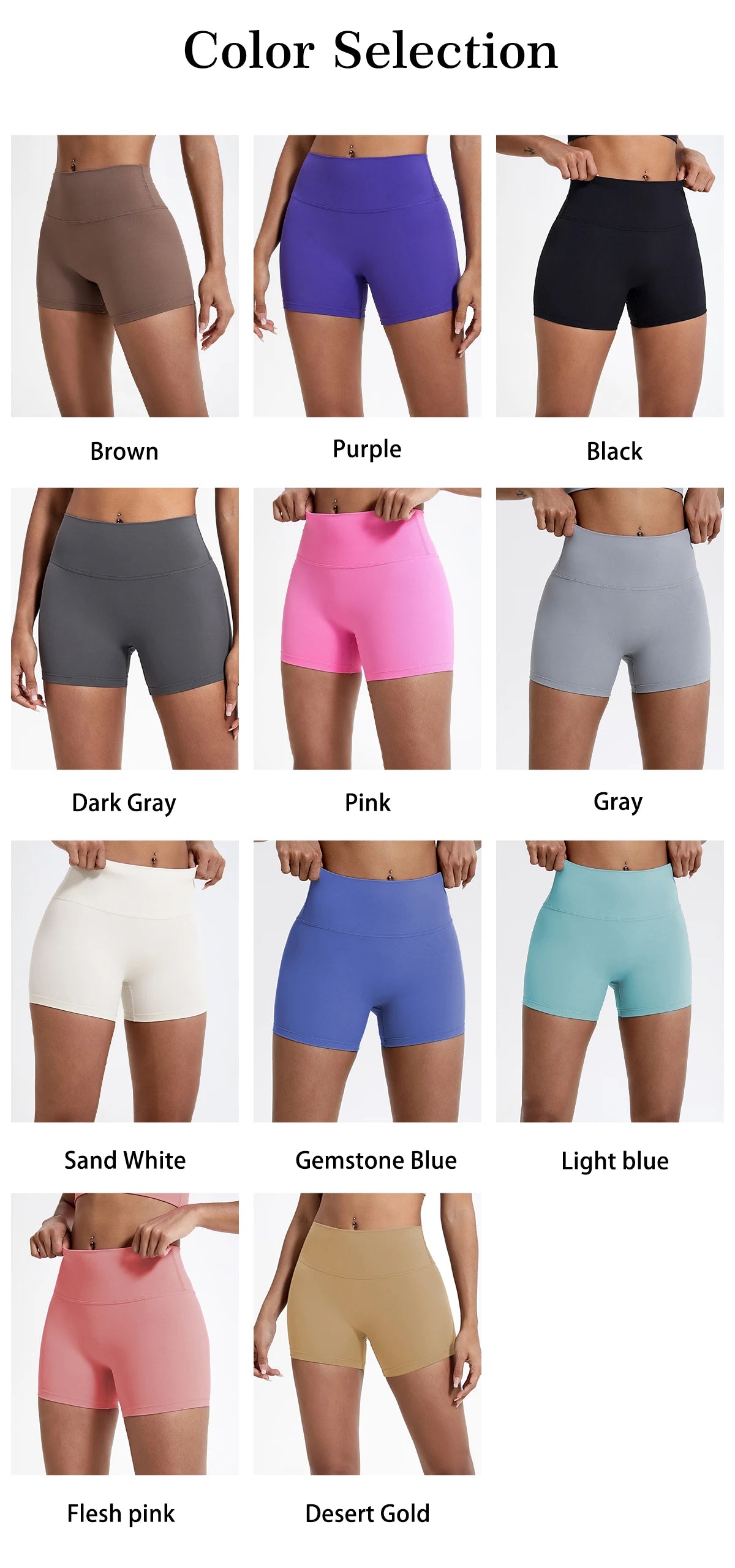 Hearuisavy Running Sports Shorts Women Buttock Lift Gym Leggings Women Cycling Slim Fit Workout Shorts High Waist Yoga Shorts - Smarsty