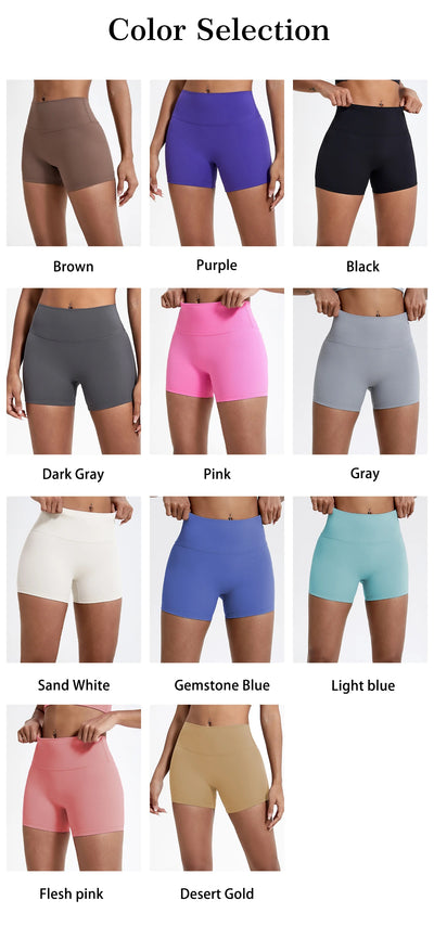 Hearuisavy Running Sports Shorts Women Buttock Lift Gym Leggings Women Cycling Slim Fit Workout Shorts High Waist Yoga Shorts - Smarsty