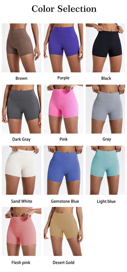 Hearuisavy Running Sports Shorts Women Buttock Lift Gym Leggings Women Cycling Slim Fit Workout Shorts High Waist Yoga Shorts - Smarsty