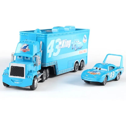 Disney Pixar Cars And Trucks Toy Set The King Cruz Lightning Mcqueen Mike Uncle 1/43 Diecast Model Trucks Toys Gift For Kids by Smarsty