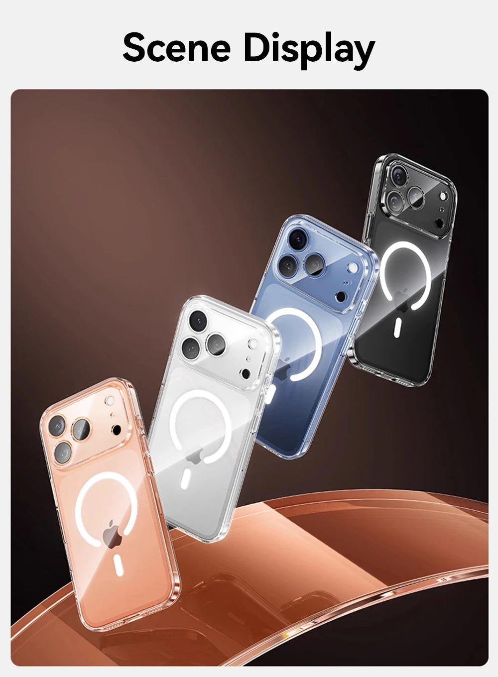 Magnetic Clear iPhone 17, 17 Pro and Pro Max Case Anti Yellowing - Smarsty