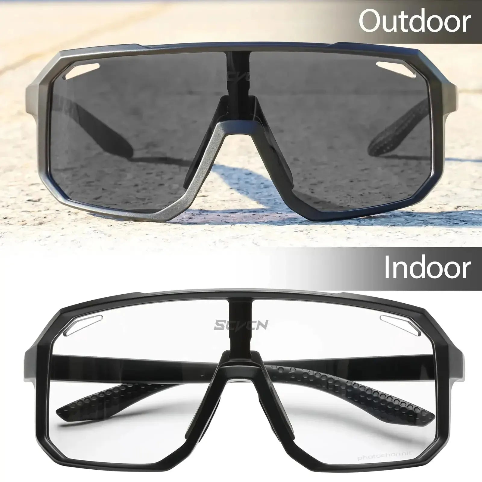 Cycling Glasses Photochromic Sunglasses Men Women Mountain Bike Road Eyewear New Bicycle Riding Outdoor Sports Hiking Goggles - Smarsty