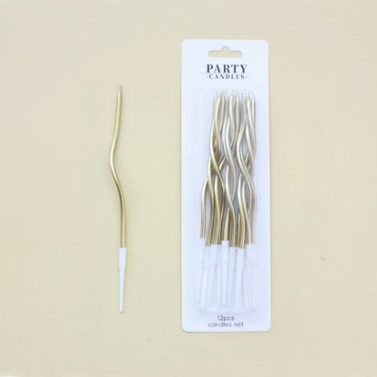 6/12/48pcs/1case Birthday Candles Spiral Cake Candles  Long Thin Cake Candles For Wedding Party And Cake Decoration - Smarsty