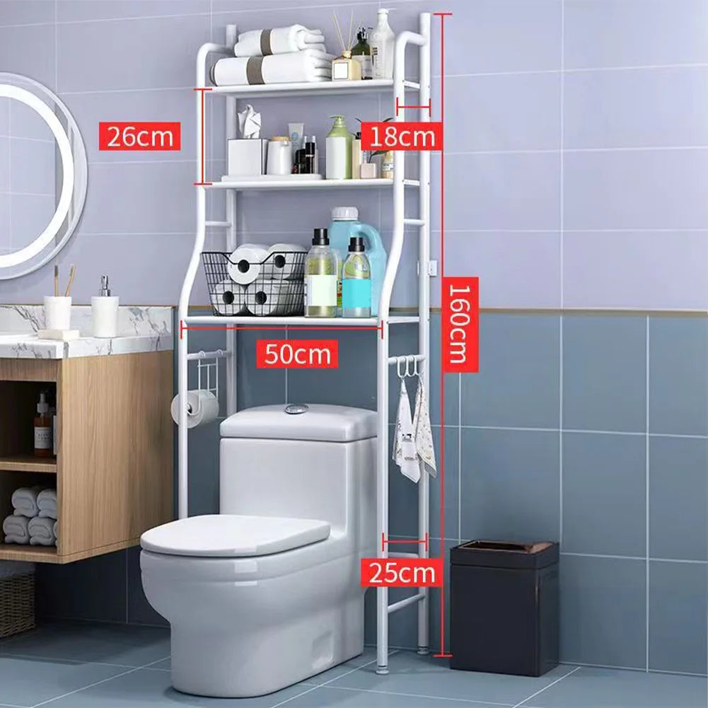 Over Toilet Storage Shelf,2/3-Tier Freestanding Over The Toilet Storage,Metal Bathroom Shelves with Paper Holder and Removable - Smarsty
