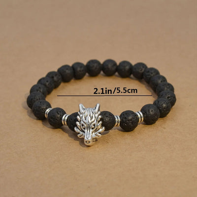 Men's Multi Layer Volcanic Stone Bead Bracelet Set - Smarsty