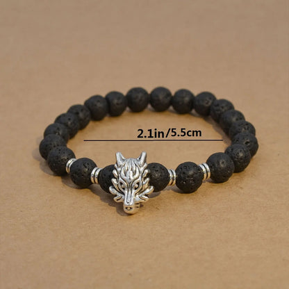 Men's Multi Layer Volcanic Stone Bead Bracelet Set - Smarsty