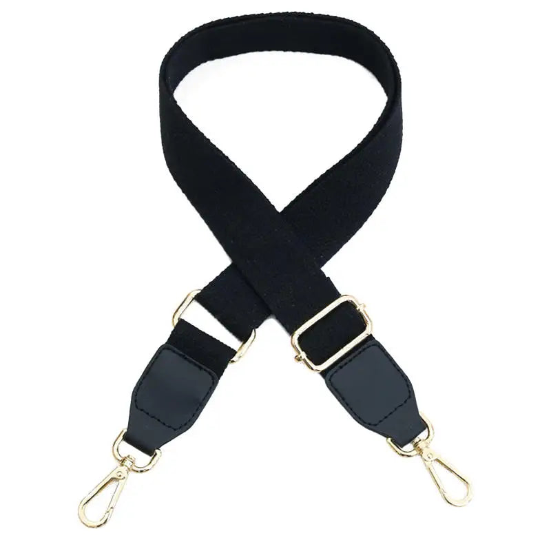 Wide Shoulder Straps Solid Color Cotton Webbing Pu Leather Adjustable Shoulder Messenger Bag Strap Accessory Supplies