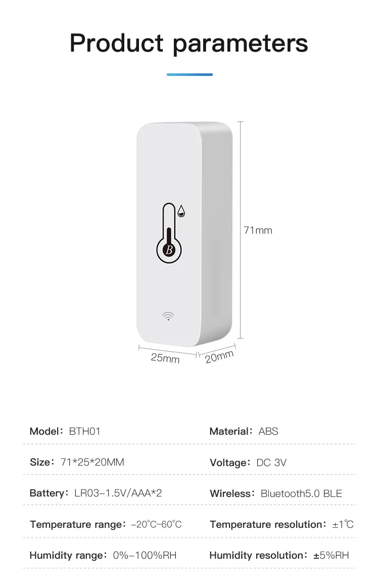 Tuya Smart Bluetooth Temperature Humidity Sensor Upgrade - Smarsty