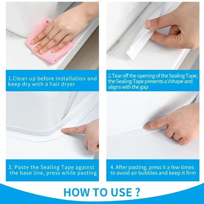 Waterproof Adhesive Sealing Tape for Bathrooms and Kitchens - Smarsty