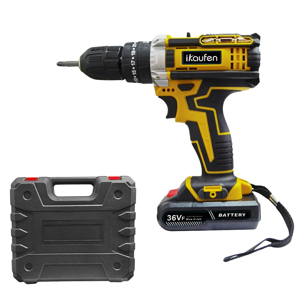 Multifunctional 21V rechargeable impact drill lithium battery cross-border flashlight gun drill electric screwdriver electric dr