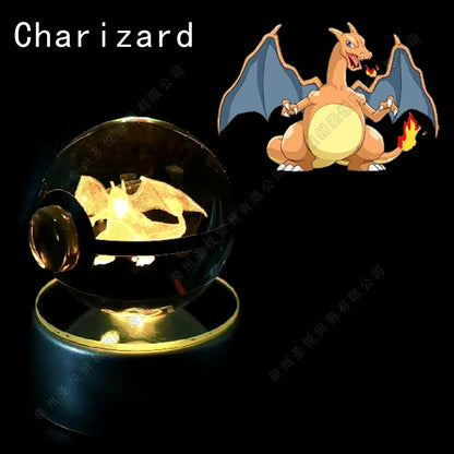 3D Pokemon Crystal Ball Night Light Lamp - Smarsty