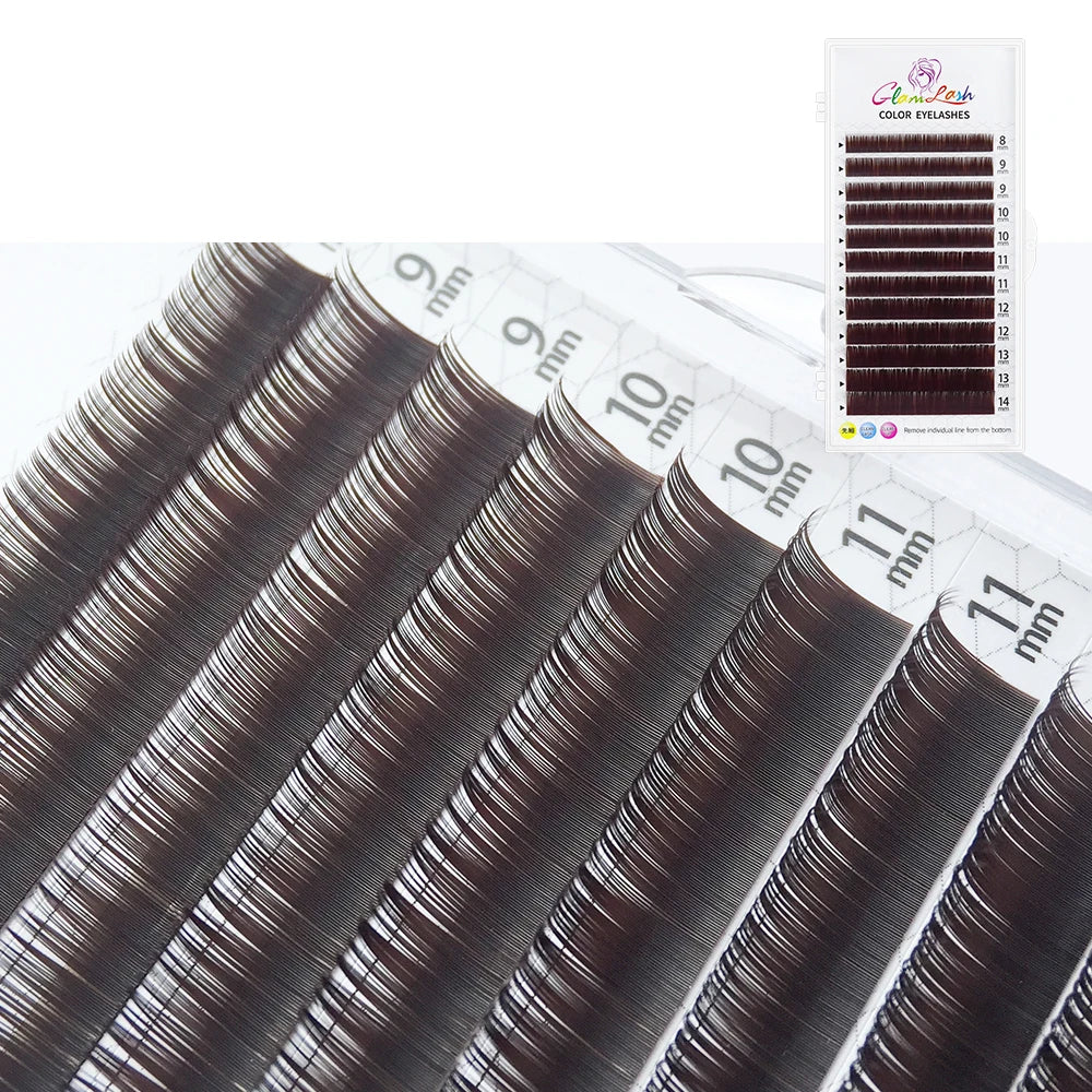 Glamlash Morandi Grey Colorful Individual Eyelash Extensions - Smarsty