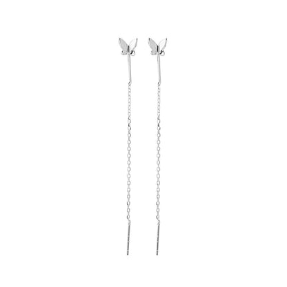 S925 Silver Tassel Drop Earrings for Women with Long Chains - Smarsty