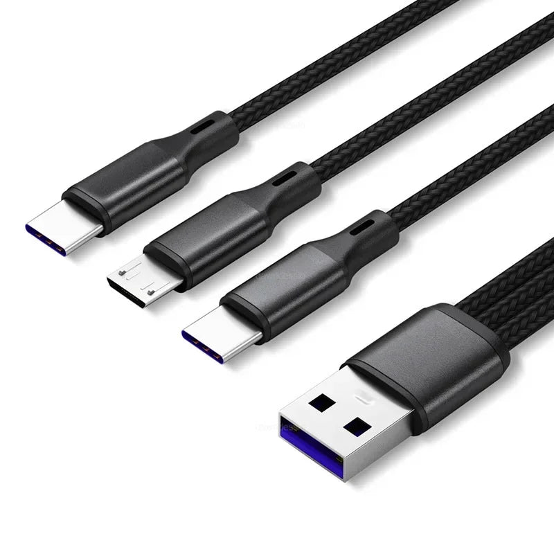 3 in 1 USB Charge Cable for Fast Mobile Charging - Smarsty