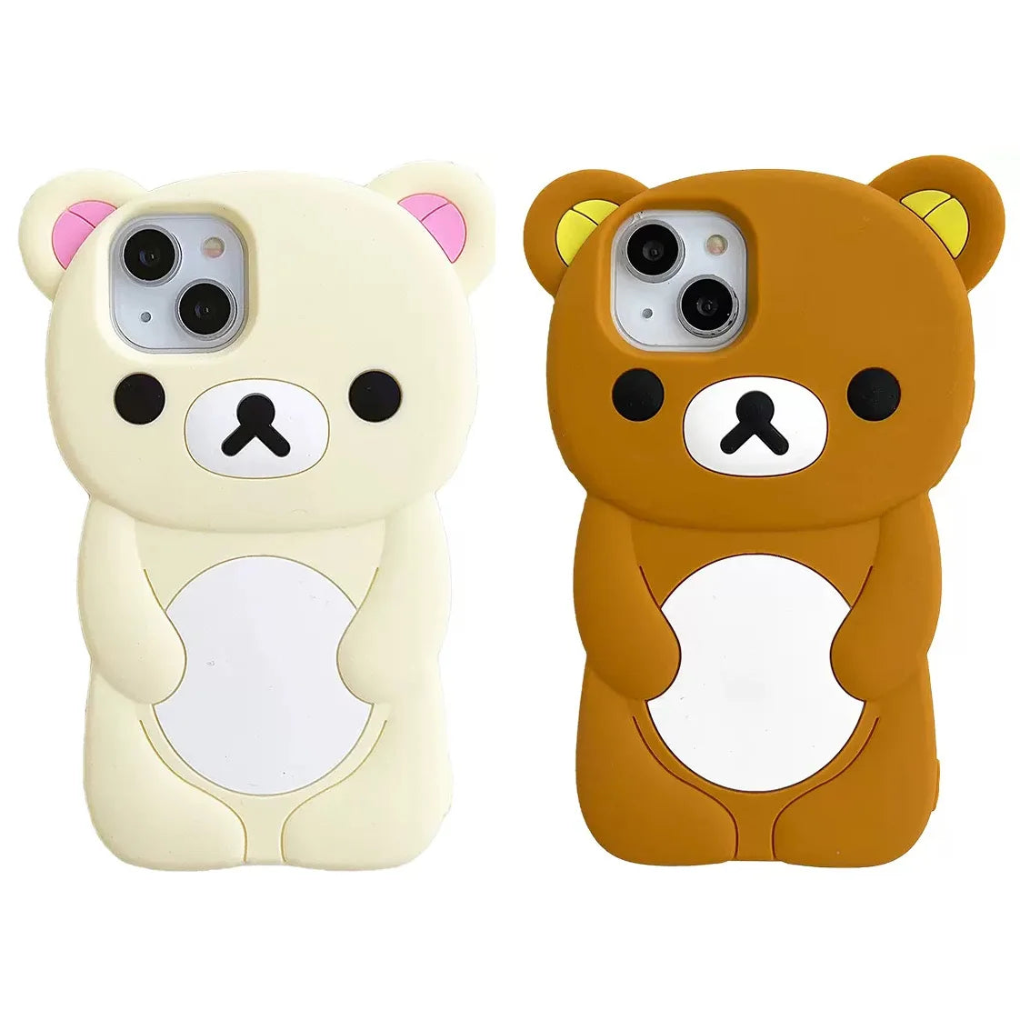 Smarsty Bear Themed Silicone Phone Case Soft Grip Protection -