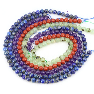 Natural Stone Beads Blue Tiger Eye Crystal Amethyst Rose Quartz Gemstone Bead for Jewelry Making Bracelet Necklace 4/6/8/10MM - Smarsty