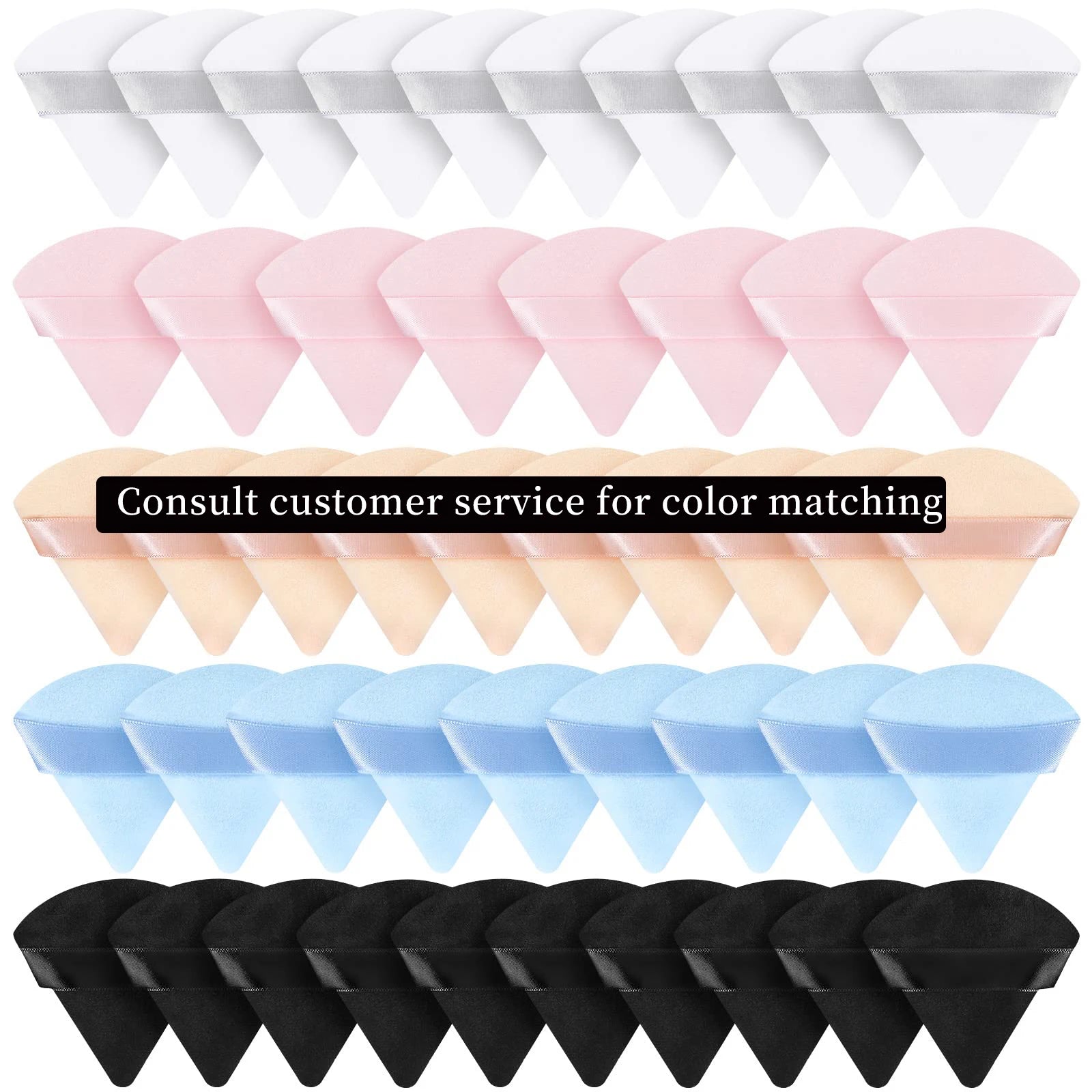 Wholesale 50Pcs Velvet Makeup Powder Puffs Soft and Washable - Smarsty