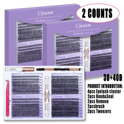 ISEEN DIY Eyelash Extension Kit with Bond and Tweezers - Smarsty