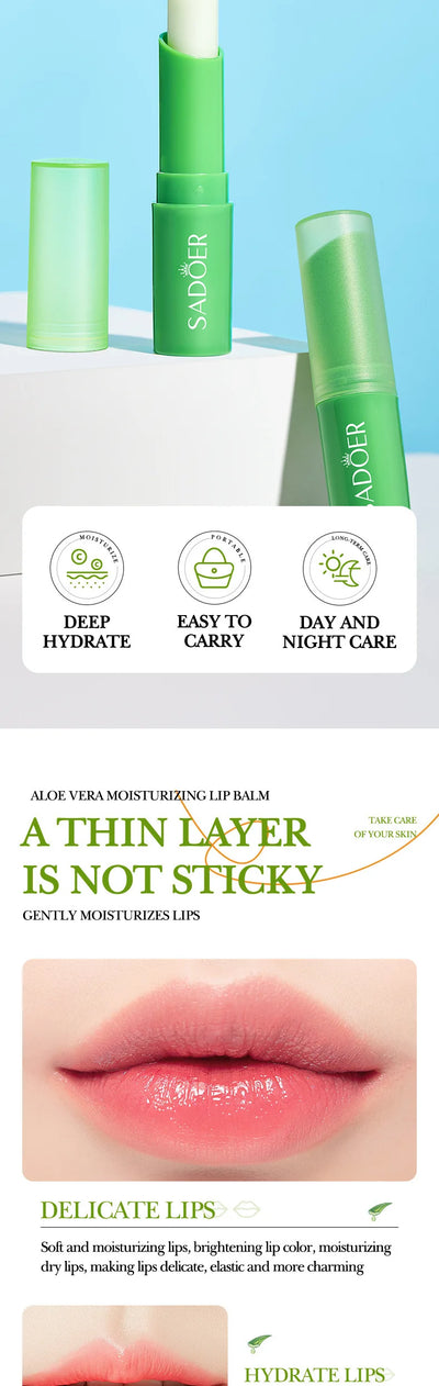 SADOER Aloe Lip Balm for Nourishing and Hydrating Lips - Smarsty