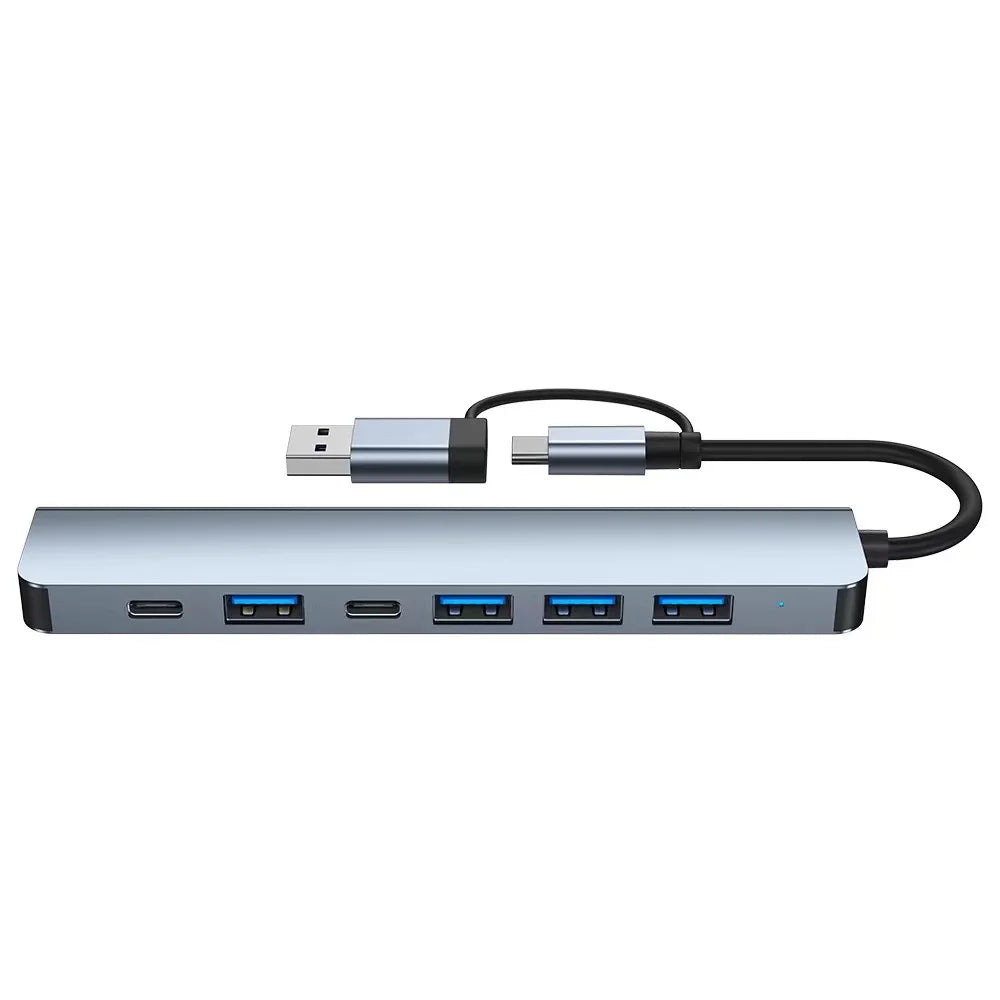 Premium USB C Hub 7 In 1 Multiport Adapter MacBookPro