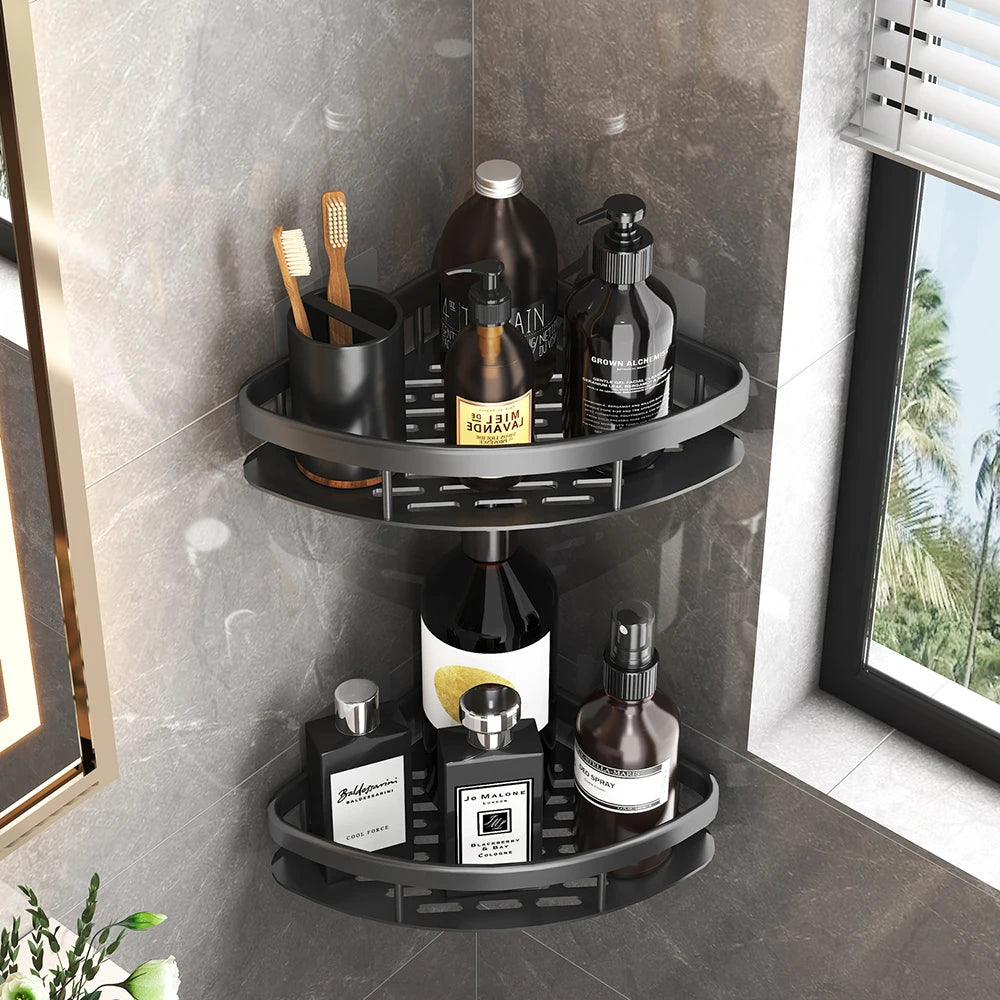 Wall Mounted Bathroom Shelf for Towel and Shampoo Storage - Smarsty