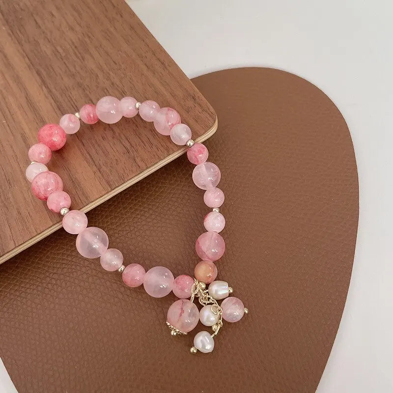 Pink Crystal Reiki Energy Bracelet for Women's Health - Smarsty