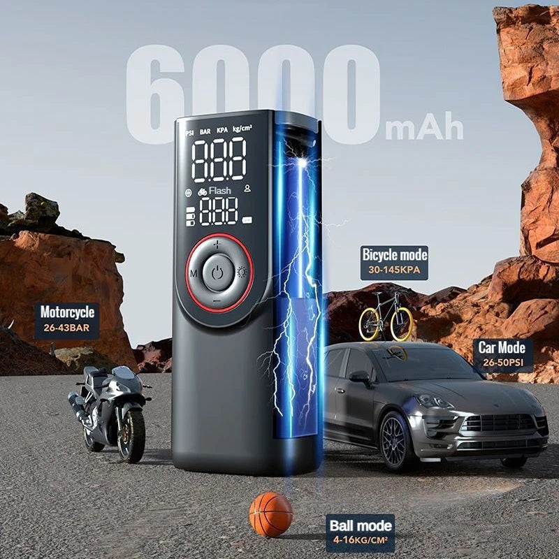 Portable Cordless Tire Inflator Pump Fast Inflate Car Bike - Smarsty