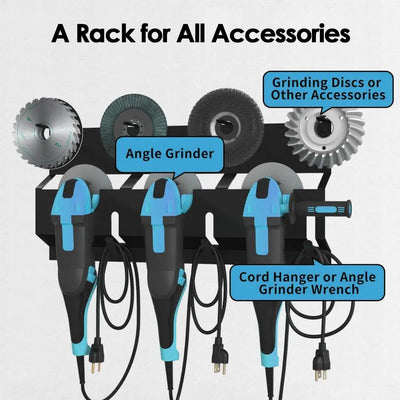 Wall Mount Angle Grinder Holder Angle Grinder Stand Angle Grinder Disc Grinder Cable Storage Rack For Cutting Polishing Machines by Smarsty