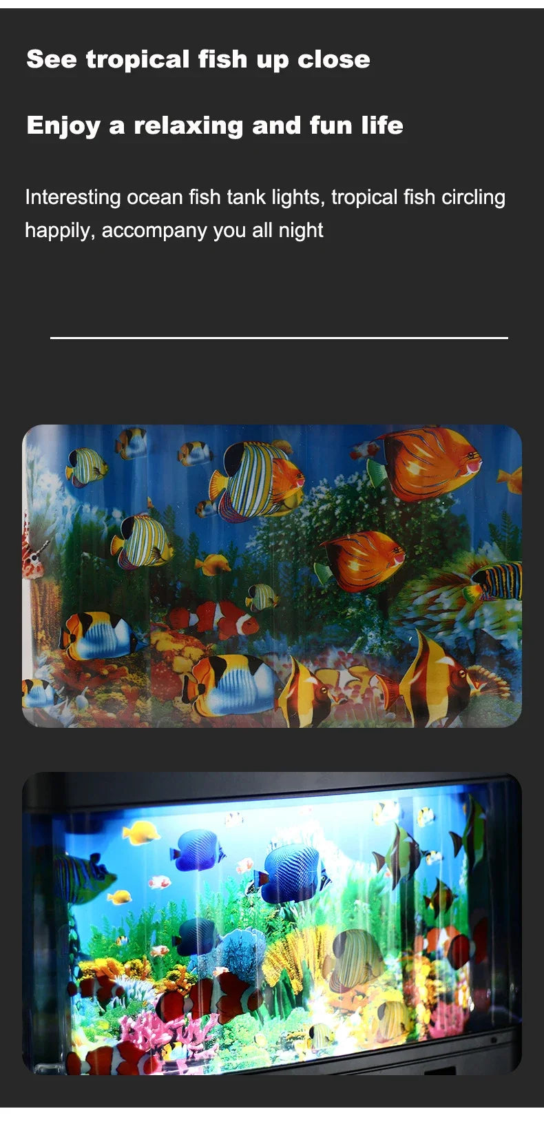 Tropical Fish Tank Lamp with Motion Effect Night Light - Smarsty