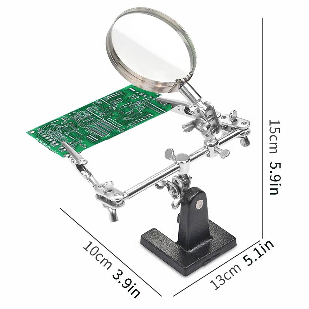 Welding Clip Magnifier with LED Light and Stainless Steel Durability - Smarsty