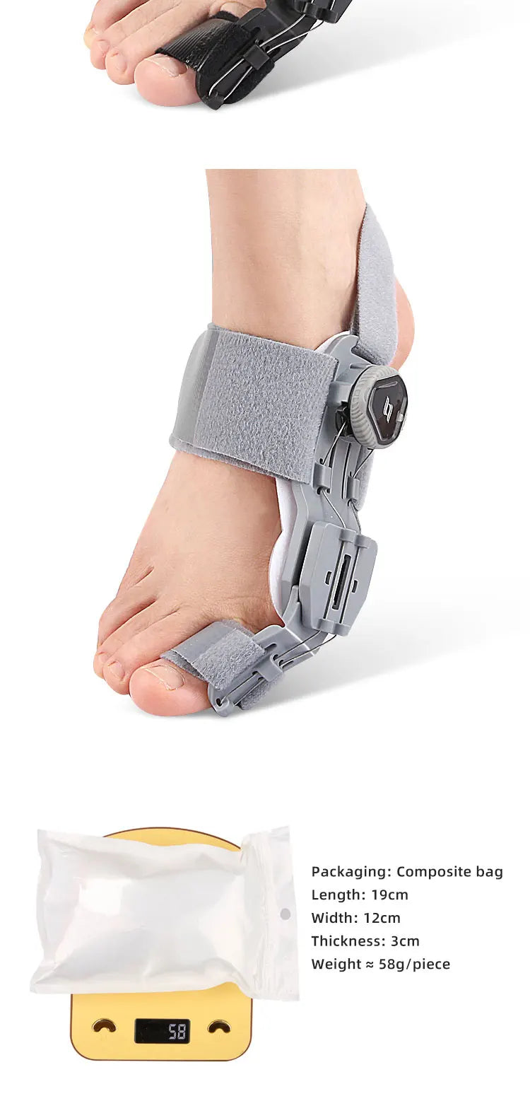 Bunion Corrector Adjustable Rotatable Toe Separator - Smarsty