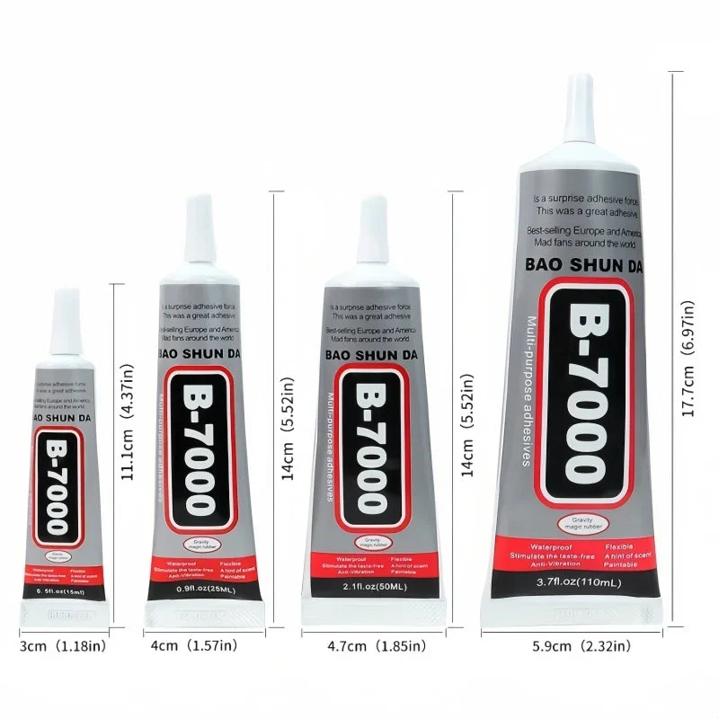 15/25/50/110ML Multi-Purpose Clear Strong Glue Adhesive Universal Phone Repair Glue DIY Jewelry Makings Repair Glue B7000 Glue - Smarsty