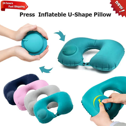 U Shape Inflatable Travel Pillow for Comfort and Support - Smarsty