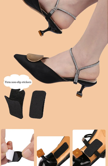 High Heels Shoes Band Anti-loose for Women Diamond Shoelaces Anti-drop Heel Straps Belt Drill Elastic Fixing Belts Rhinestone - Smarsty
