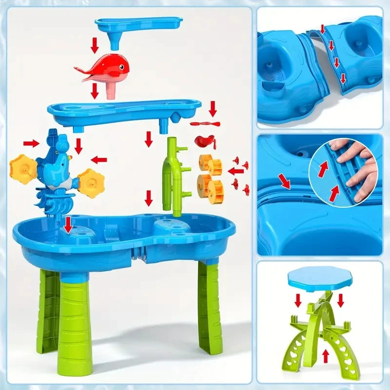 Children's Outdoor Beach Toy Tabletop Water Play Pool Sand Platform Indoor And Outdoor Multi-Functional Beach Toy for Kids