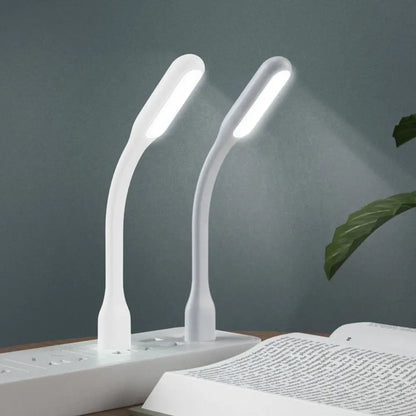 USB LED Light Book Light Flexible Portable Night Light Gooseneck USB Lamp Compatible for Power Bank Laptop Notebook