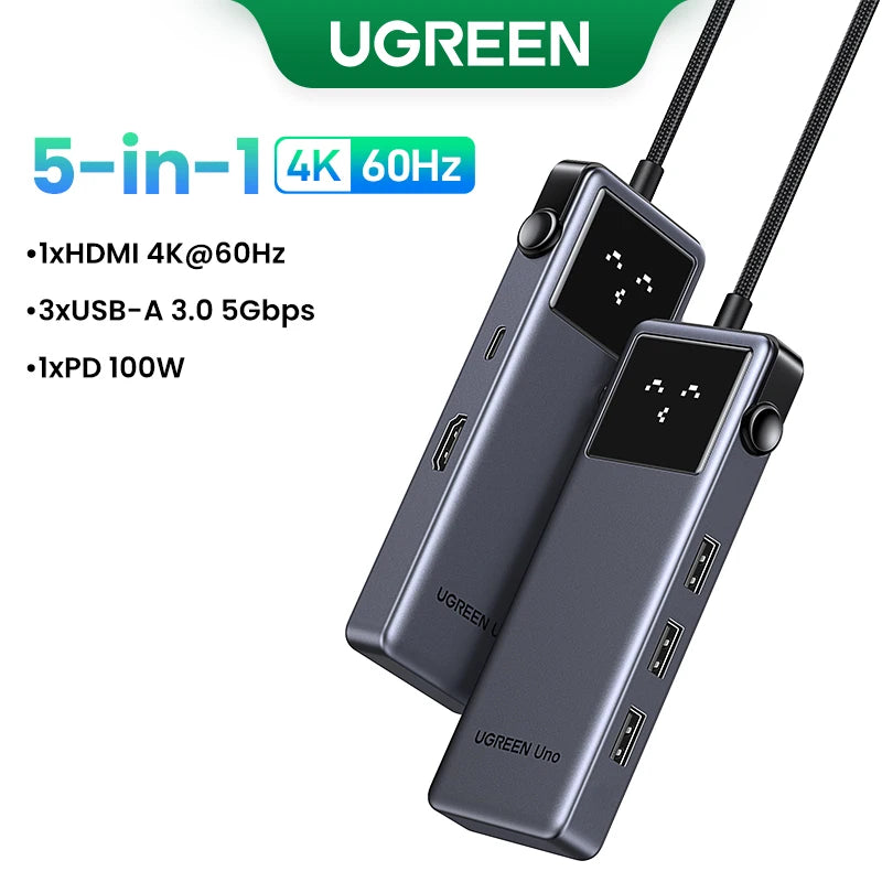 USB C Hub 6 In 1 4K60Hz PD100W ProDockingStation Adapter